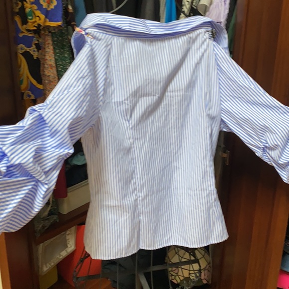 Off shoulder pinstripe blouse - Picture 3 of 3